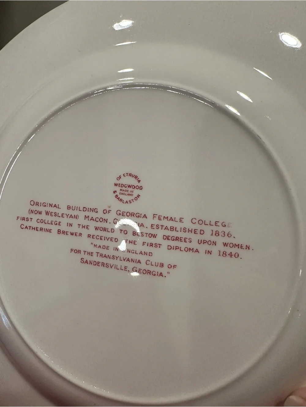 Wedgwood Georgia Historical Plates